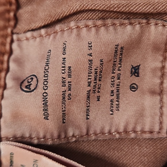 AG Farrah High Rise Ankle Skinny Coated Leatherette Jean, Rich Crimson - Picture 9 of 9